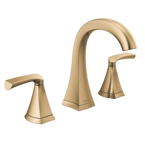 Delta Pierce 8 in. Widespread Double Handle Bathroom Faucet in Champagne Bronze