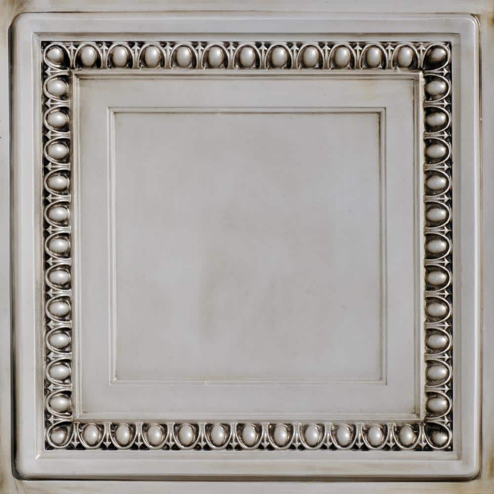 Cambridge Antique White 24'' x 24'' PVC Ceiling Tile Set