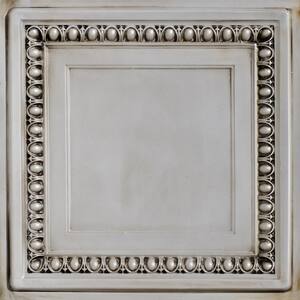 Cambridge 2 ft. x 2 ft. PVC Glue-up or Lay-in Ceiling Tile in Antique White