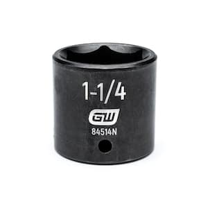 1/2 in. Drive 6 Point SAE Standard Impact Socket 1-1/4 in.