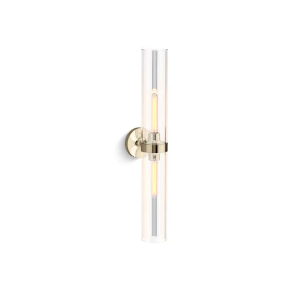 Purist 2-Light French Gold Wall Sconce