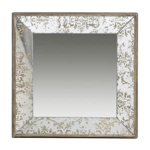24 in. W x 24 in. H Square Vintage Style Wall Mounted Accent Mirror