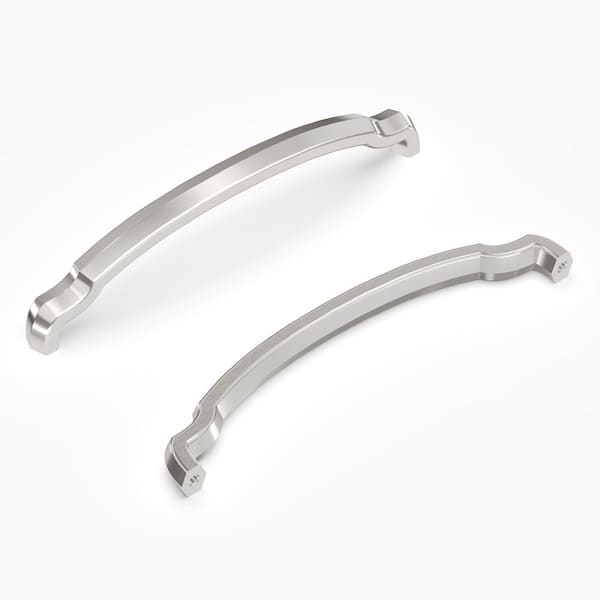 Veranda Collection 6-5/16 in. (160 mm) Center-to-Center Satin Nickel Finish Cabinet Pull (10-Pack)