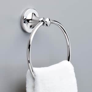 Silverton 4-Piece Bath Hardware Set 24 in. Towel Bar, Toilet Paper Holder, Towel Ring, Towel Hook in Polished Chrome