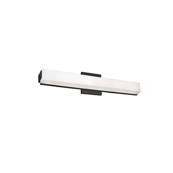 KUZCO Latitude 24 in. 1 Light Black Vanity Light