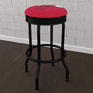 Chicago Bulls City 29 in. Red Backless Metal Bar Stool with Vinyl Seat