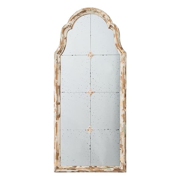 Cream 22 in W x 48 in. H Gold Rectangle Framed Wall Mirror