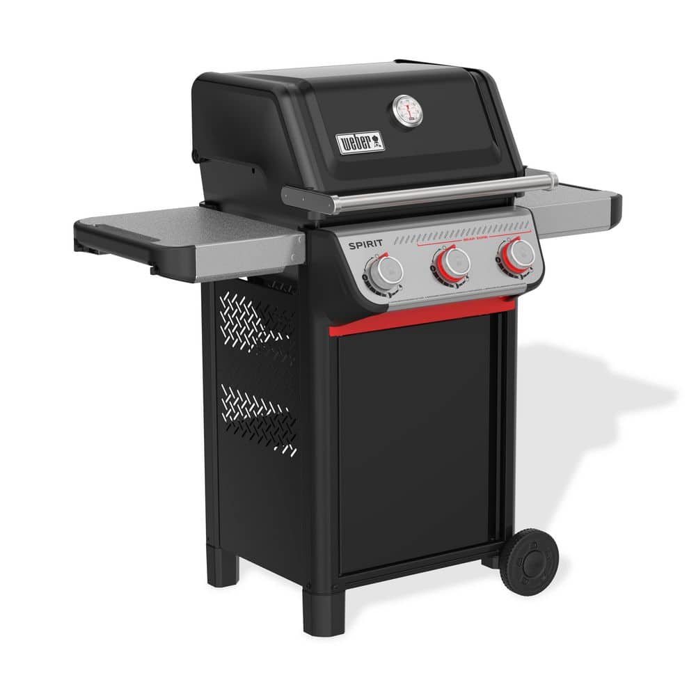 Weber Spirit E-325 3-Burner Liquid Propane Gas Grill in Black with Sear Zone and Grill Cover 1501583