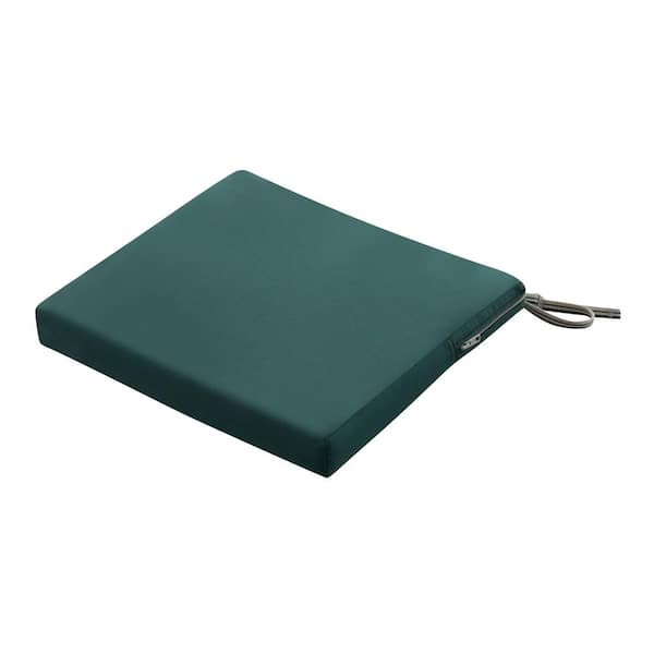 Classic Accessories Ravenna 18 in. W x 18 in. D x 2 in. Thick Outdoor Dining Chair Seat Cushion in Mallard Green