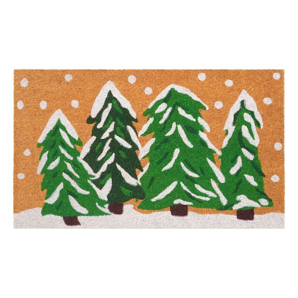 Winter Wonderland 17 in. x 29 in. Coir Door Mat