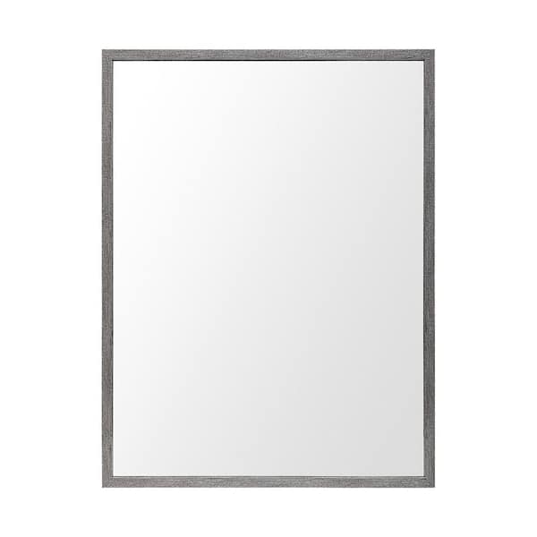 Large Rectangle Grey Modern Mirror (41.5 in. H x 31.5 in. W)