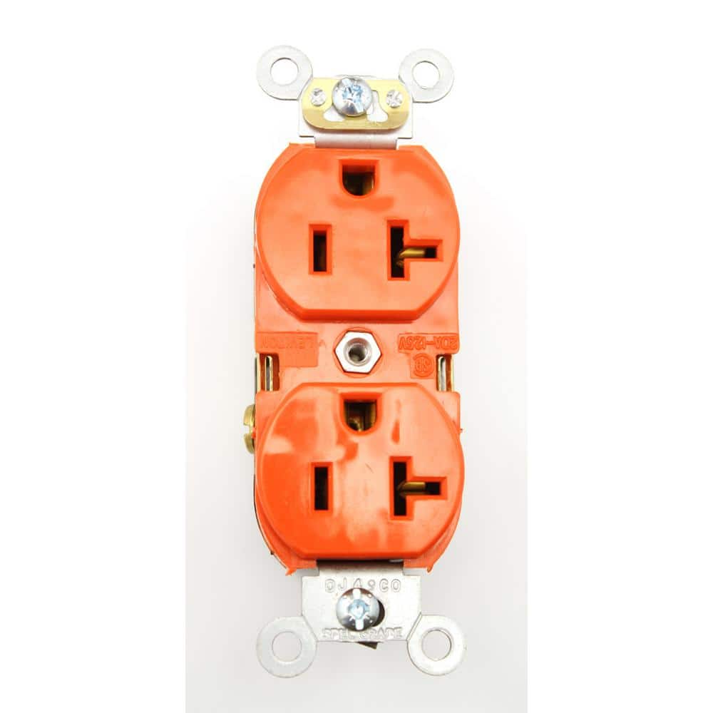 Leviton 20 Amp Industrial Grade Heavy Duty Self Grounding Duplex Outlet