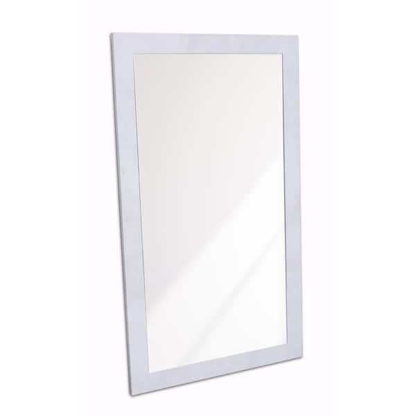 BrandtWorks Moonlit Bright Gray Wall Mirror 32 in. W x 66 in. H