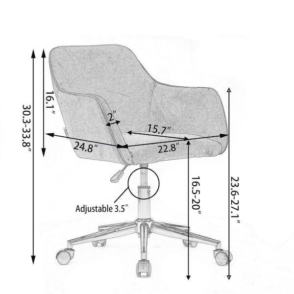 Magic Home Revolving Modern Height Adjustable Home Office Chair