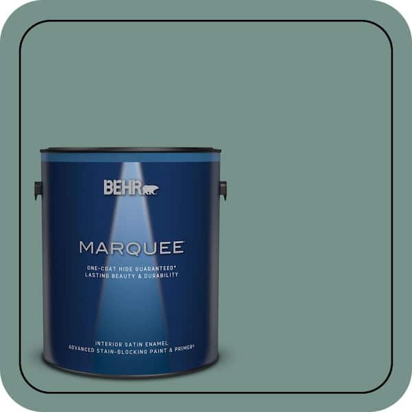BEHR MARQUEE 1 gal. #S430-5 Longmeadow One-Coat Hide Satin Enamel Interior Paint & Primer