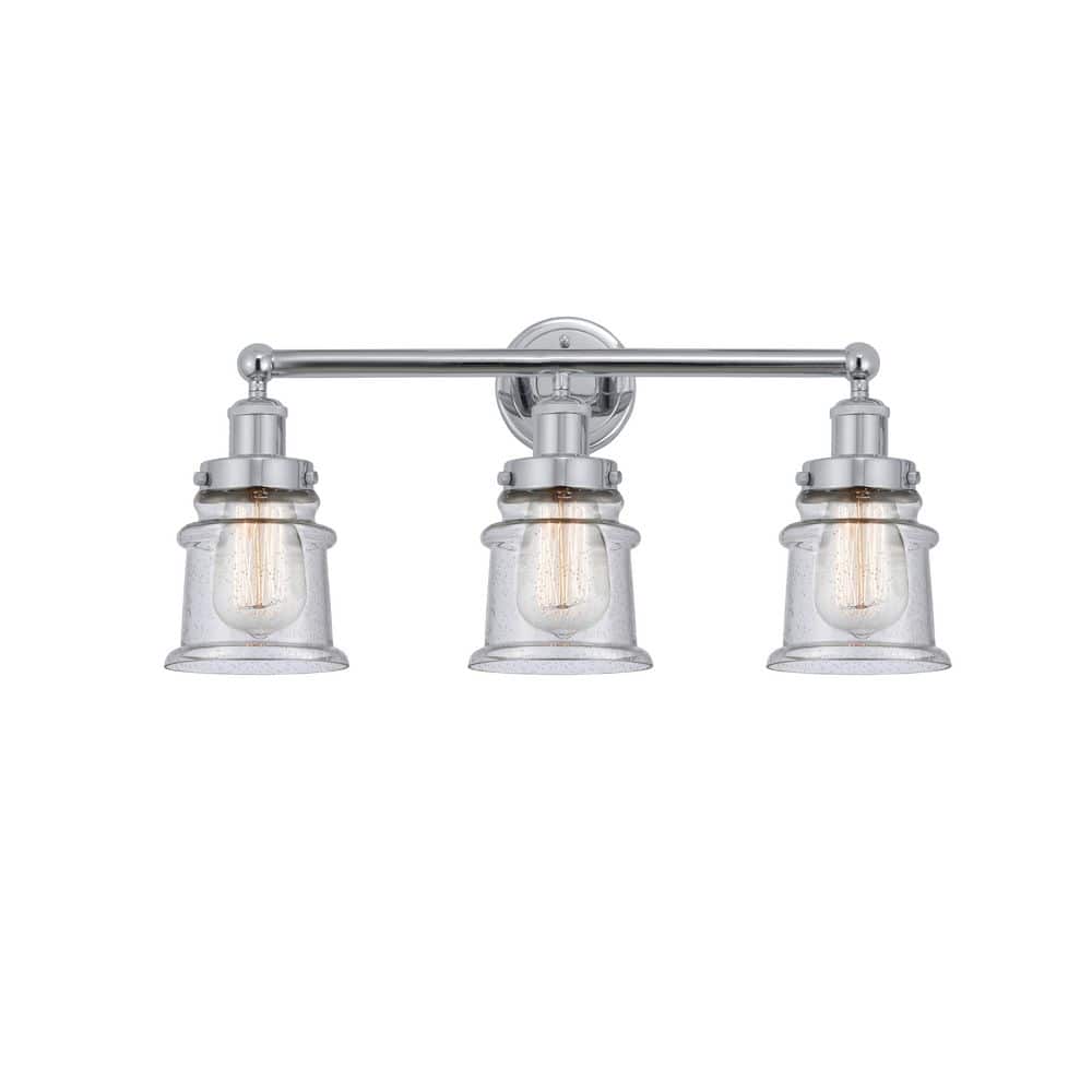 Canton 23.25 in. 3-Light Polished Chrome Vanity Light with Glass Shade price history on PriceWatchPro