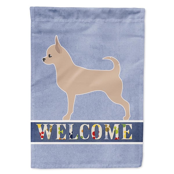 Caroline's Treasures 11 in. x 15-1/2 in. Polyester Chihuahua Welcome 2-Sided 2-Ply Garden Flag