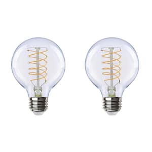 60-Watt Equivalent G25 ENERGY STAR and Dimmable Filament LED Light Bulb in Bright White (2-Pack)