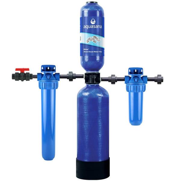 Aquasana Rhino Series 4-Stage 300,000 Gal. Whole House Water Filtration System with 20 in. Pre-Filter