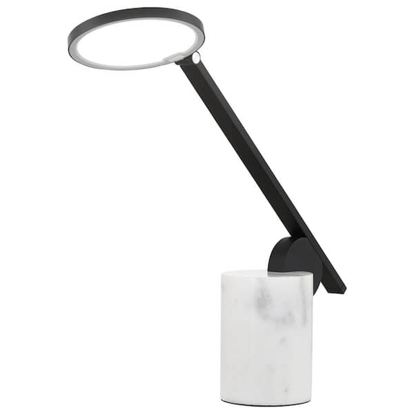 George Kovacs Kovacs 16.25 in. Black Dimmable LED Task Portable Desk Lamp with 3-Way Touch Dimmer and Frosted White PC Diffuser Shade