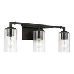 Golden Lighting Seaport 12 in. 2-Light Matte Black Flush Mount 9808-FM BLK