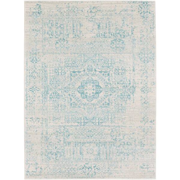 Livabliss Demeter Teal 4 ft. x 6 ft. Indoor Area Rug