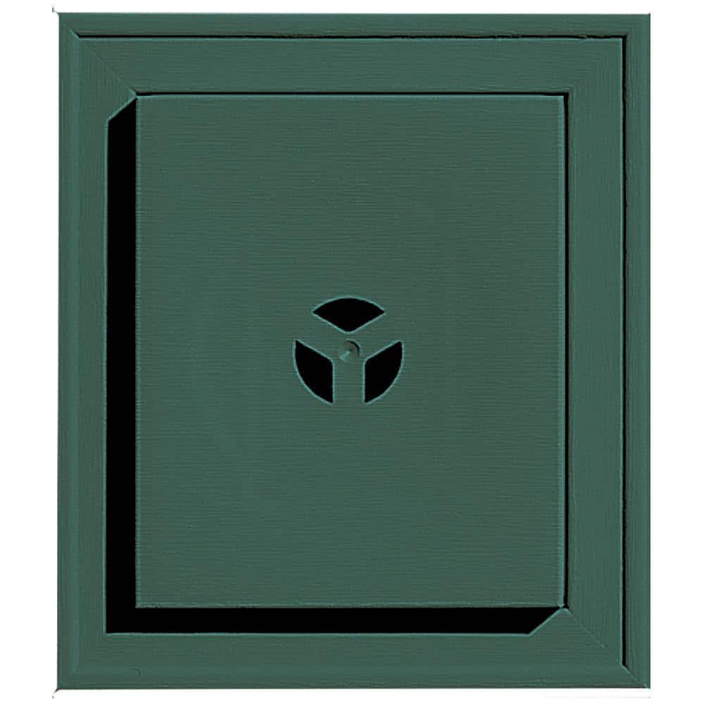 Builders Edge 7 In X 8 In 028 Forest Green Square Universal Mounting Block 130110002028