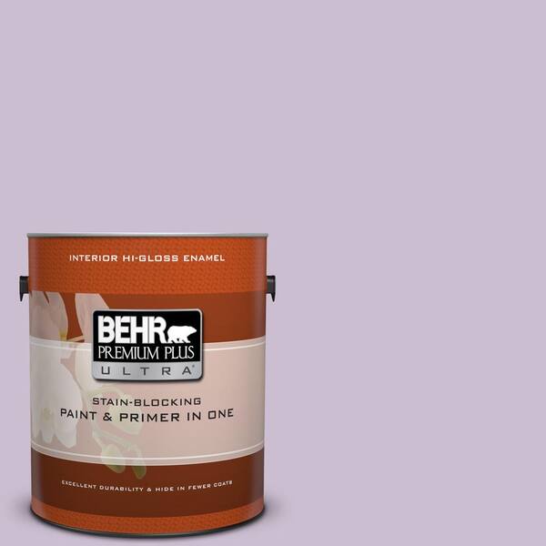 BEHR Premium Plus Ultra 1 gal. #S100-2 Romantic Poetry Hi-Gloss Enamel Interior Paint and Primer in One