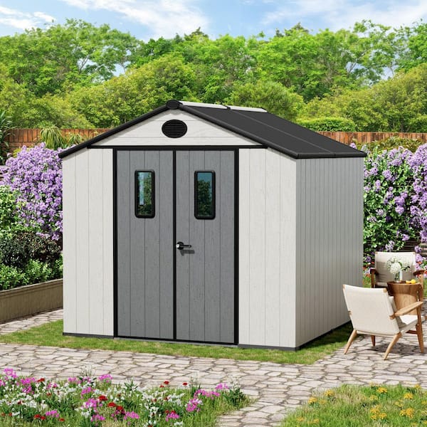 8 ft. x 8 ft. Resin Outdoor Storage Shed (64 sq. ft. )