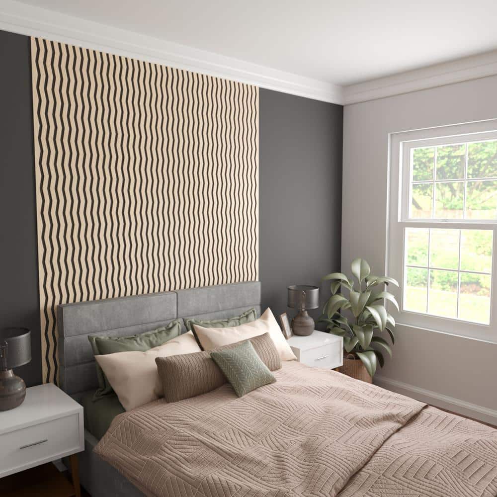 Eastport 47" Red Oak Adjustable Decorative Slat Wall Panel Kit