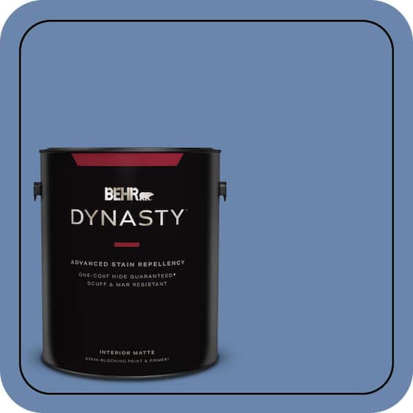 BEHR DYNASTY 1 gal. #M530-5 Cowgirl Blue One-Coat Hide Matte Interior Stain-Blocking Paint & Primer