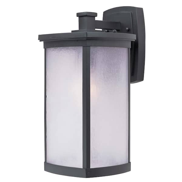 Maxim Lighting Terrace 8 in. W 1-Light Bronze Outdoor Wall Lantern Sconce