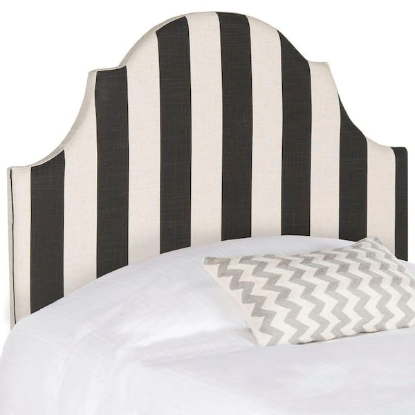 SAFAVIEH Hallmar Black/White Twin Upholstered Headboard