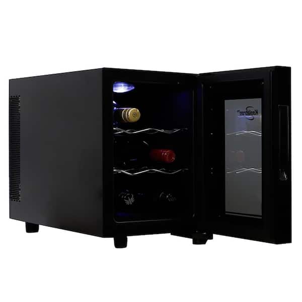 Koolatron Koolatron 6 Bottle Wine Cooler, Black, 0.65 cu. ft. (16L) Freestanding Thermoelectric Wine Fridge