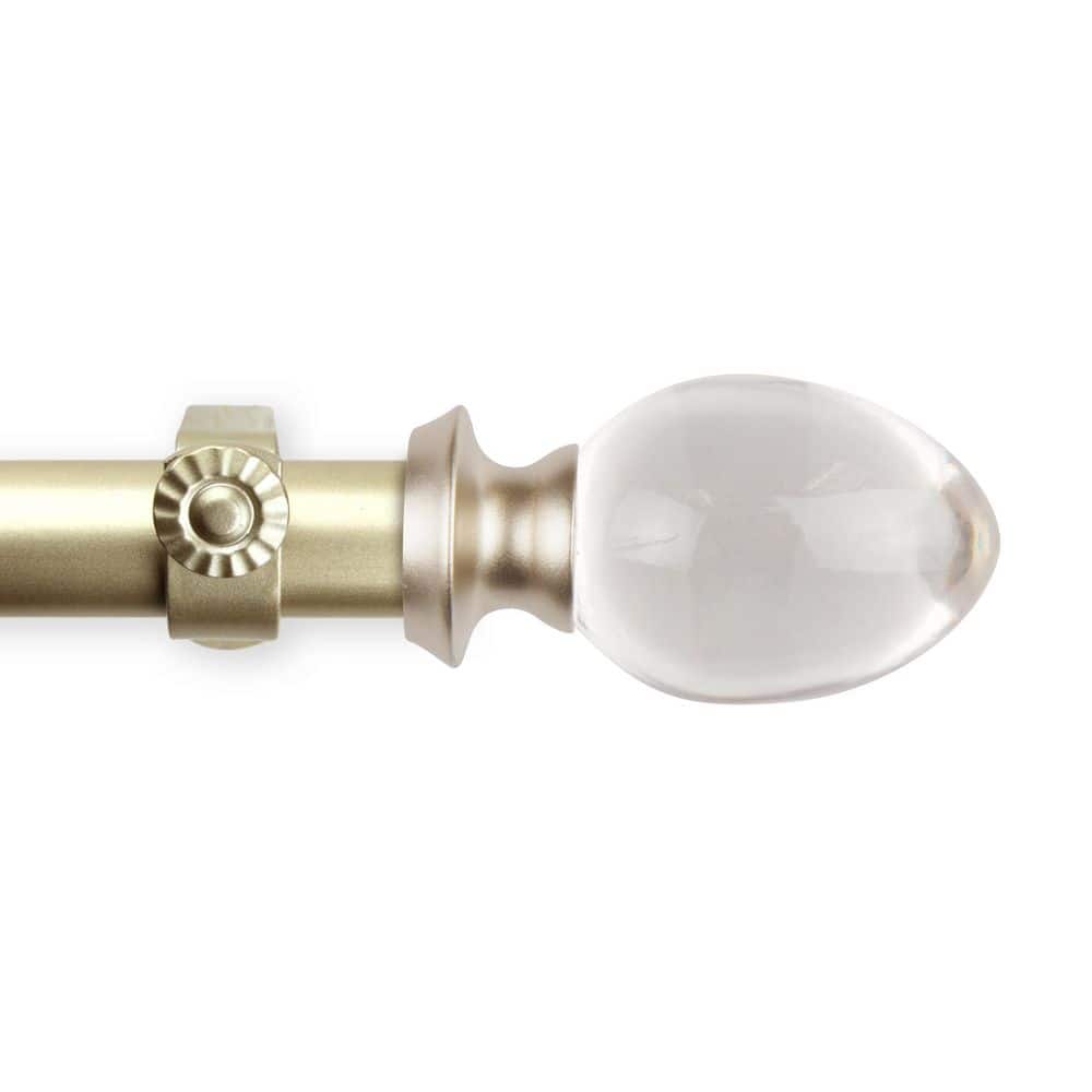 28 in. - 48 in. Adjustable Single Curtain Rod 1 in. Dia in Gold with Ellis Finials price history on PriceWatchPro