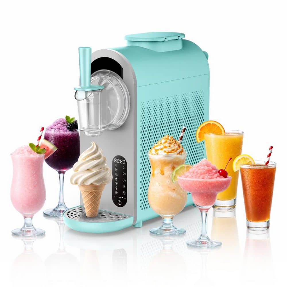 1.6 qt. Turquoise Soft Serve Ice Cream Maker and Slushy Maker with 7-in-1 Functions and Built-In Compressor price history on PriceWatchPro