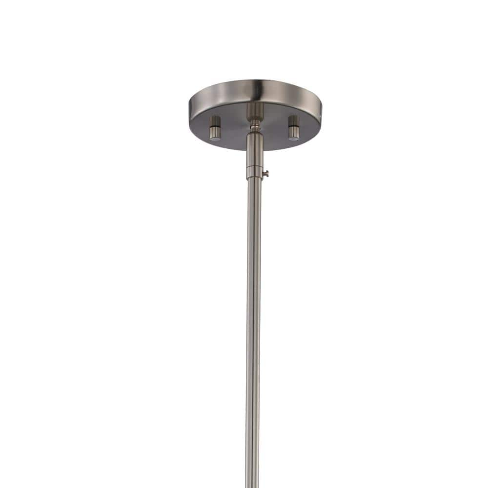Brushed Nickel Frosted Glass Mini Pendant Light