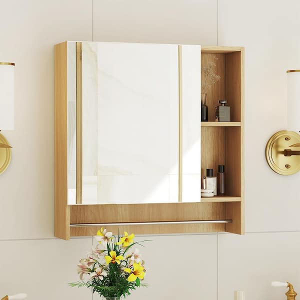 Blisstyle 21.6 in. W x 22 in. H Rectangle Framless Mirror Wall Mirror Vanity Mirror