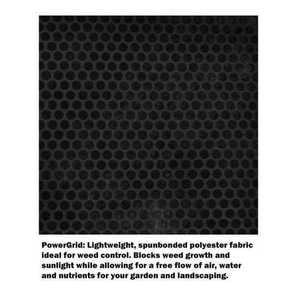Vigoro - 4 ft. x 100 ft. Weed Barrier Landscape Fabric with PowerGrid, Heavy Duty