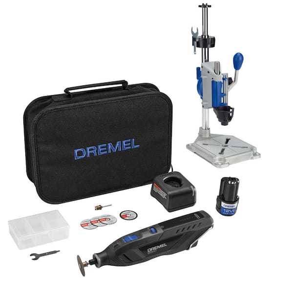Dremel High Performance Rotary Tool Kit with Rotary Tool Workstation Drill  Press Work Station and Wrench