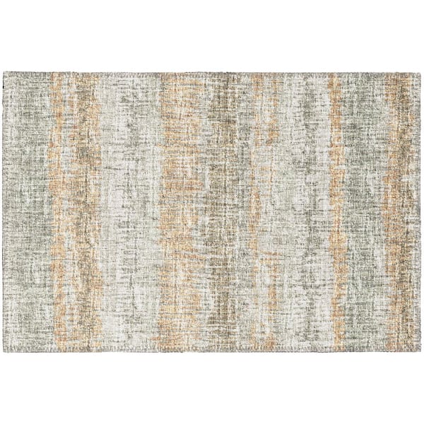 Addison Rugs Rylee Green 1 ft. 8 in. x 2 ft. 6 in. Geometric Indoor/Outdoor Area Rug