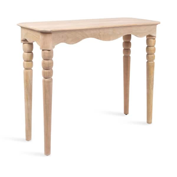 Sunderland 36 in. Natural Rectangle Solid Wood Console Table