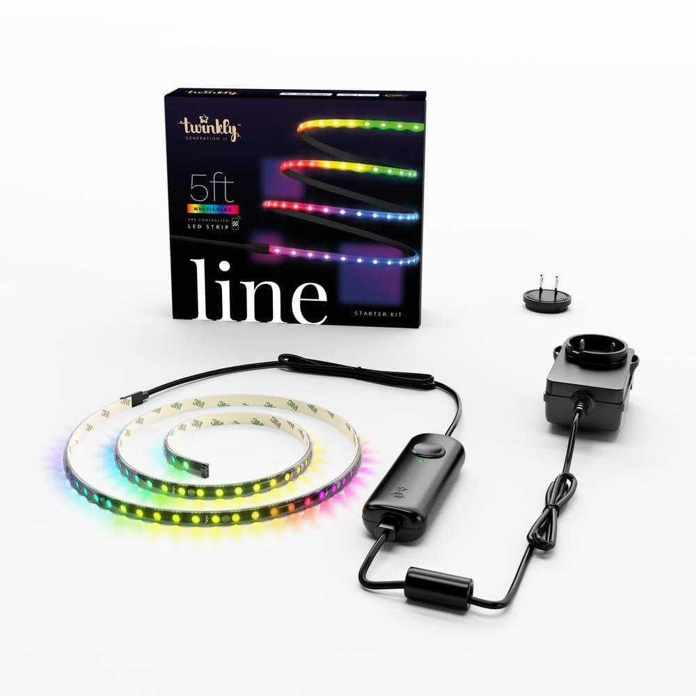 Smart Light Strip-Line 100 RGB LED Gen II Starter Kit -  twinkly, TWL100BBW-BUS