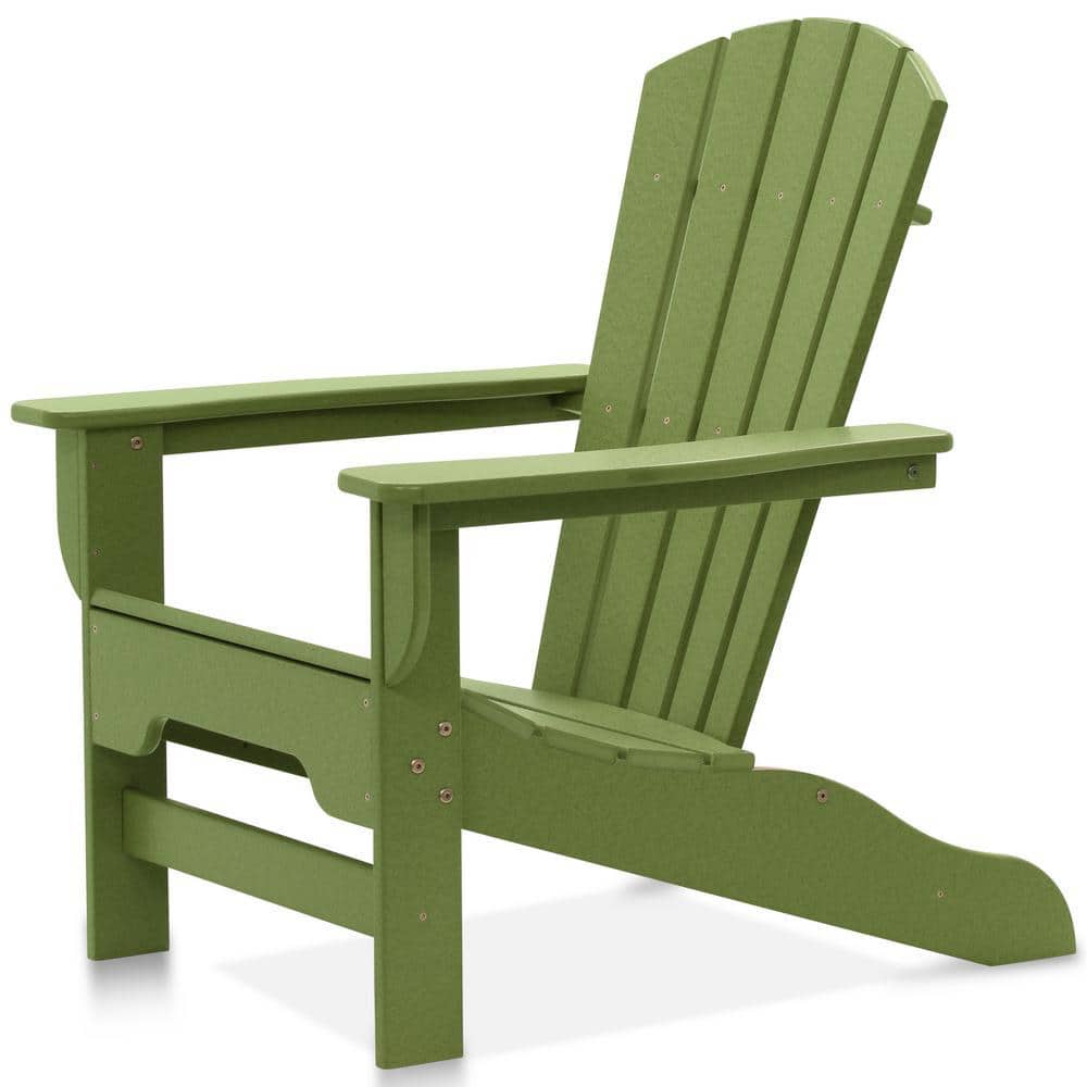 DUROGREEN Boca Raton Lime Green Recycled Plastic Adirondack Chair