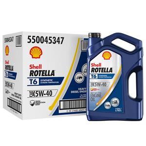 Shell Rotella T6 Full Synthetic SAE 5W-40 Diesel Motor Oil 1 Gal.