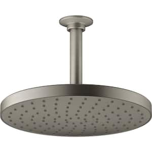 Awaken 1-Spray Patterns 1.75 GPM 10 in. Ceiling Mount Fixed Shower Head in Vibrant Brushed Nickel