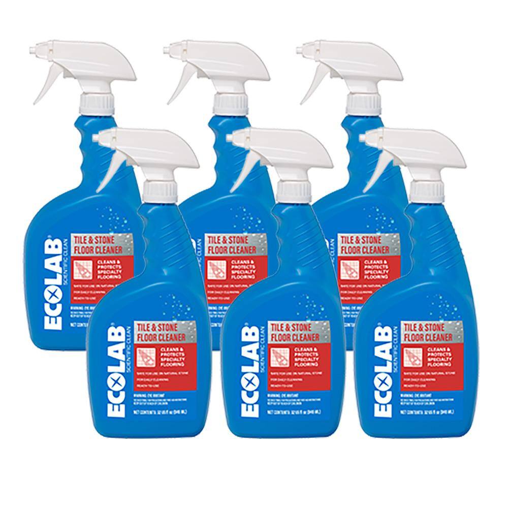 ECOLAB 32 fl. oz. Tile & Stone Floor Cleaner (6Pack) 7700454C6 The