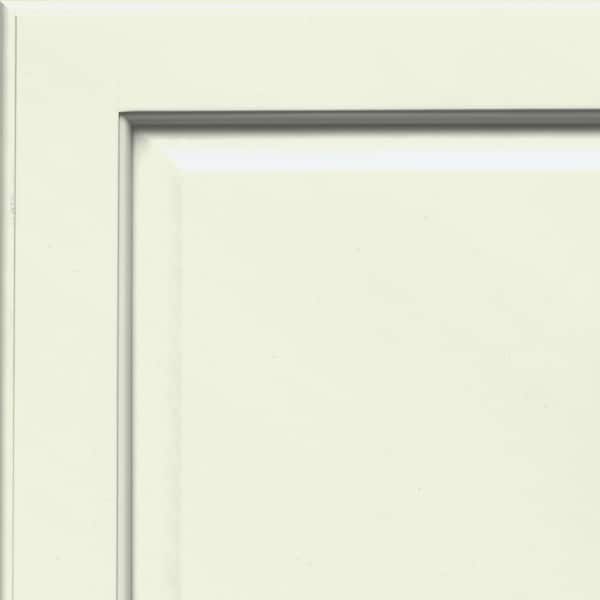 KraftMaid Fox Hill 7 5/16 in. W x 3/4 in. D x 7 5/16 in. H Quarter Cabinet Door Sample in Warm White