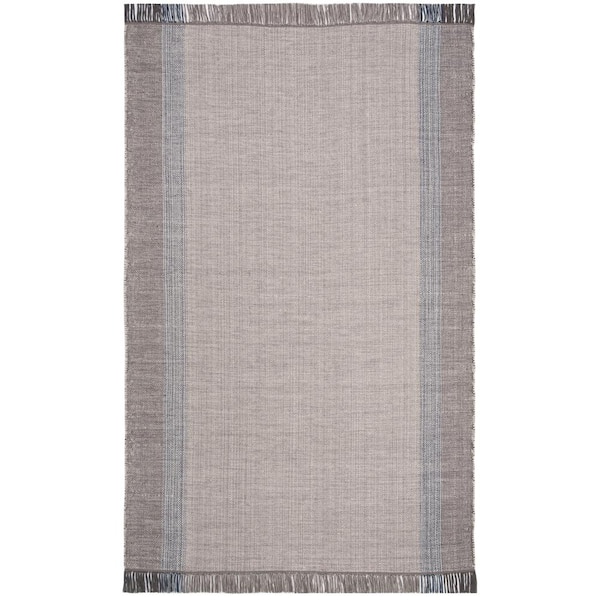 SAFAVIEH Montauk Blue/Gray 5 ft. x 8 ft. Striped Border Gradient Area Rug