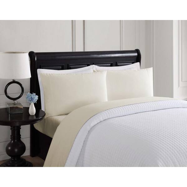 London Fog 6-Piece Solid Taupe Full Sheet Set